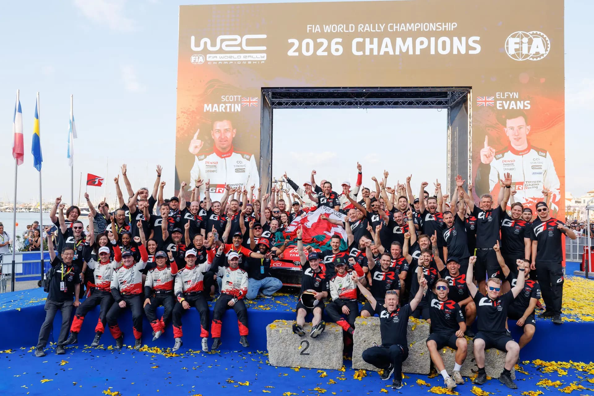 ELFYN EVANS Y SCOTT MARTIN, CAMPEONES DEL MUNDIAL DE RALLYS CON TGR-WRT TRAS UN FINAL DE INFARTO EN CERDEÑA